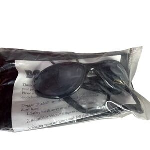 Doggie Shades Sunglasses Large Black UV 400 Protection Wrap 30-60 lbs NEW